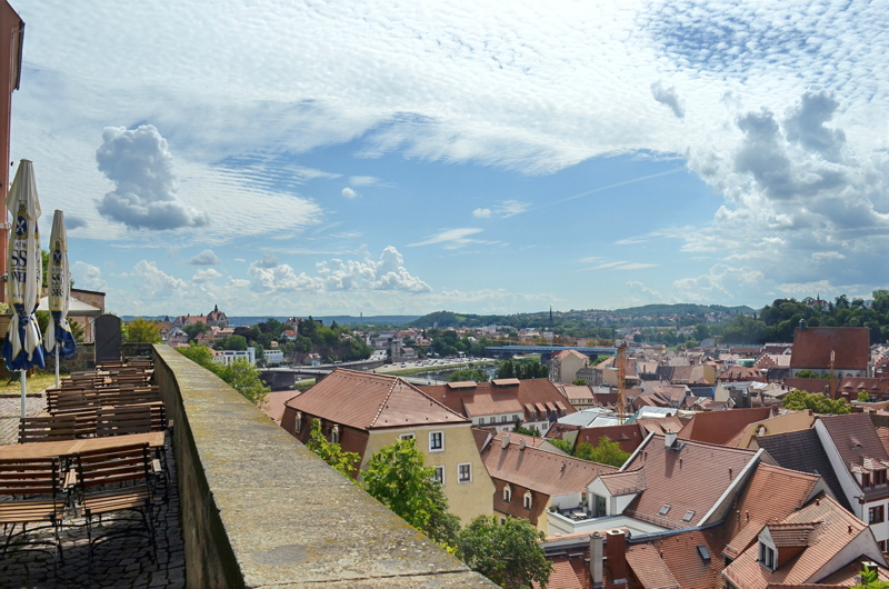 21 - The historic rooftops of Meißen, Saxony, from an elevated vantage point near the castle and cathedral hill